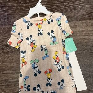 Disney Baby Mickey Mouse Pajama Set 24M Oatmeal Snug Fit Toddler Loungewear Baby